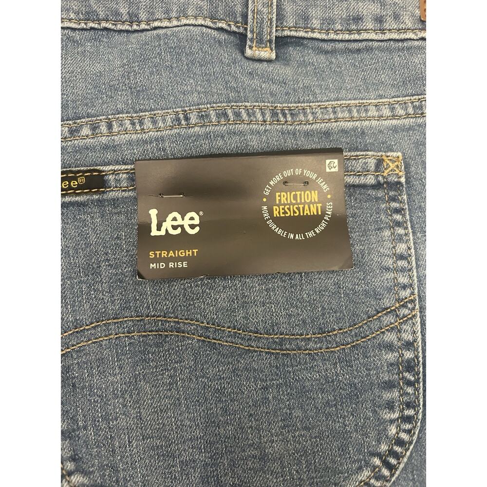NWT Lee Friction Resistant Straight Mid Rise Denim 5-Pocket 26w - Picture 3 of 7